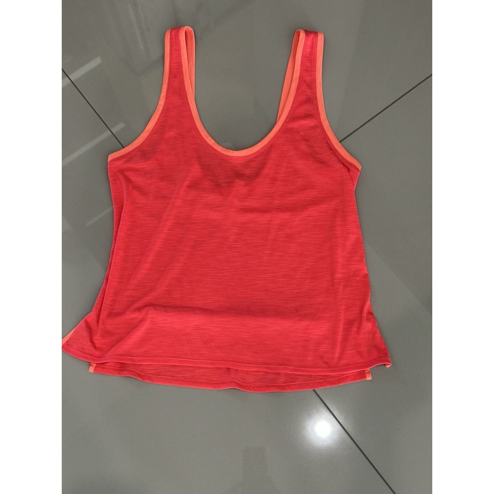 Lucy Women's Activewear Tank TOP Orange Size XS Loose Fit